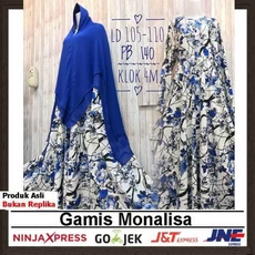 Gamis Jersey Motif Niqab Tanggung