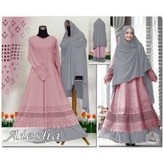 Gamis A Line Dress Cadar Dropship