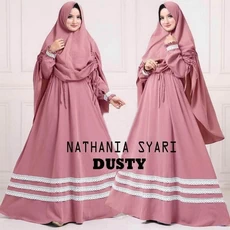 Gamis Hitam Polos Lebaran Dropship