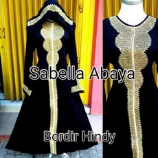 Gamis Kerja Hitam Putih Niqab Terbaru