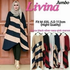 Gamis Jersey Jumbo Polos Reseller