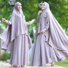 Gamis Polos Kombinasi Cadar Reseller