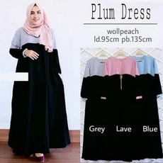 Gamis Monel Polos Terbaru