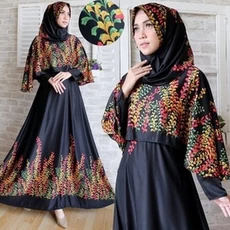 Gamis Ungu Syari Terbaru