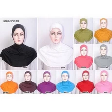 Model Gamis Hitam Kombinasi Abu Abu Niqab Ecer