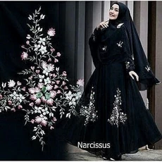 Gamis Polos Kombinasi Cadar Reseller