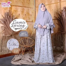 Model Baju Gamis Warna Coklat Kombinasi Polos Dropship