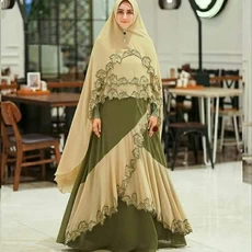 Gamis Kombinasi Niqab Ecer