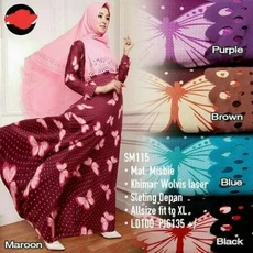 Gamis Biru Niqab Grosir