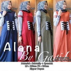 Gamis Jersey Polos Niqab Grosir