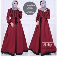 Gamis Hijau Polos Terbaru