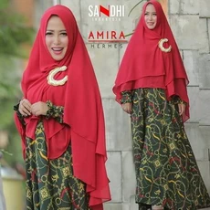 Gamis Putih Coklat Murah ABG