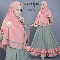 Gamis Crepe Kombinasi Lebaran Reseller