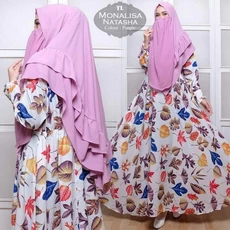 Baju Gamis Niqab Ecer