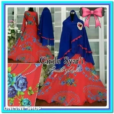 Gamis Ungu Kombinasi Syari ABG