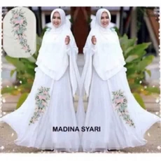 Gamis Ungu Kombinasi Cadar Dropship