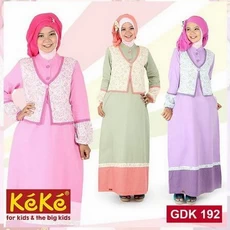 Gamis Bahan Soft Jeans Lebaran Ecer