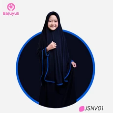 TK0027 Gamis Anak Perempuan Warna Navy Lucu Murah