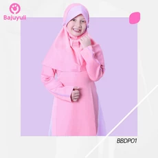 TK0041 Baju Gamis Anak Warna Pink Lucu Murah