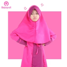 TK0046 Baju Muslim Anak Warna Pink Syari Terbaru