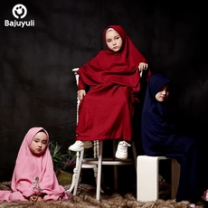 TK0069 Baju Muslim Anak Perempuan Warna Pink Marun Navy Syari Murah