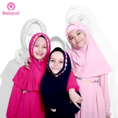 TK0072 Gamis Anak Warna Pink Navy Polos Murah