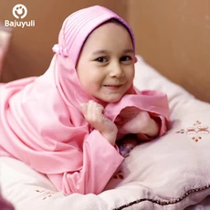 TK0089 Kerudung Anak Warna Pink Lucu Terbaru