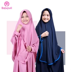 TK0099 Baju Muslim Anak Perempuan Warna Dusty Navy Lucu Best Seller