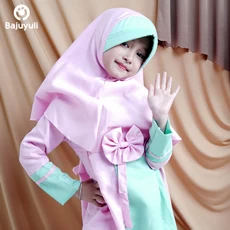 TK0101 Baju Gamis Anak Perempuan Warna Hijau Syari Murah