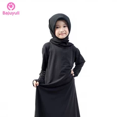 TK0116 Baju Gamis Anak Perempuan Warna Hitam Lucu Best Seller