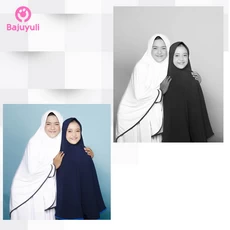 TK0124 Baju Gamis Anak Hitam Putih Lucu Murah