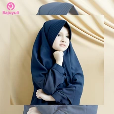 TK0144 Baju Muslim Anak Perempuan Warna Navy Syari Best Seller