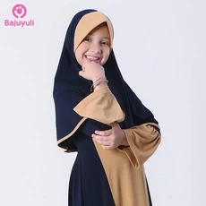 TK0146 Gamis muslim anak Navy Modern Terbaru