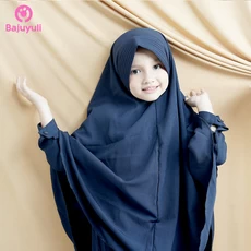 TK0149 Gamis Anak Perempuan Warna Navy Lucu Terbaru