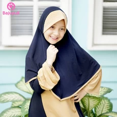 TK0150 Baju Muslim Anak Perempuan Navy Lucu Best Seller