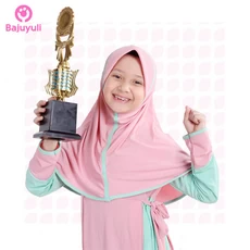 TK0162 Gamis muslim anak Pink Syari Terbaru