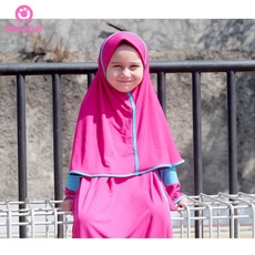 TK0167 Gamis Anak Perempuan Pink Fanta Syari Murah