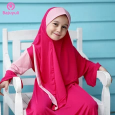 TK0170 Baju Gamis Anak Pink Polos Terbaru