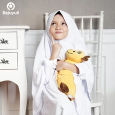 TK0171 Baju Muslim Anak Putih Lucu Terbaru