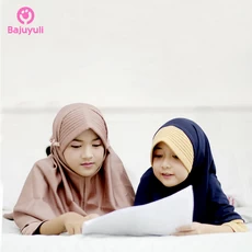 TK0190 Baju Muslim Anak Coklat Navy Syari ABG