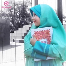 TK0198 Baju Muslim Gamis Anak Warna Hijau Mint Polos Seragam TPA