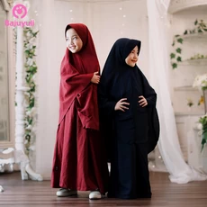 TK0222 Gamis Anak Warna Marun Navy 1 sd 12 Tahun Terbaru