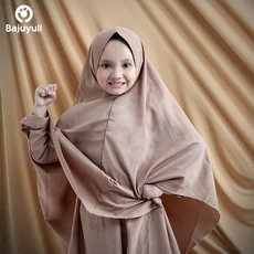 TK0232 Baju Muslim Gamis Anak Milo Syari Ukuran Tanggung