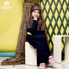 TK0235 Baju Muslim Anak Warna Navy 1 sd 12 Tahun Seragam TPA