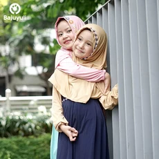 TK0248 Baju Muslim Gamis Anak Pink Coklat Lucu ABG