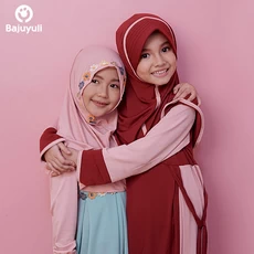TK0255 Baju Muslim Anak Pink Hijau Marun 1 sd 12 Tahun ABG