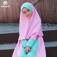 TK0257 Baju Gamis Anak Warna Pink Hijau Polos Murah
