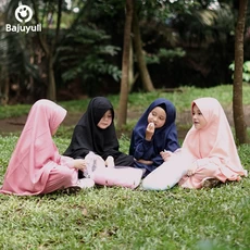 TK0294 Baju Muslim Gamis Anak Perempuan Bermain Salem Hitam Navy Pink Lucu Best Seller