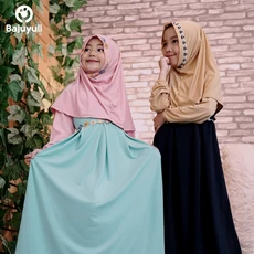 TK0309 Gamis Anak Perempuan Warna Hijau Navy Polos Murah