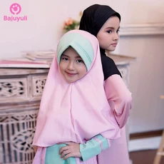 TK0350 Gamis Muslim Anak Pink Syari Usia Tanggung